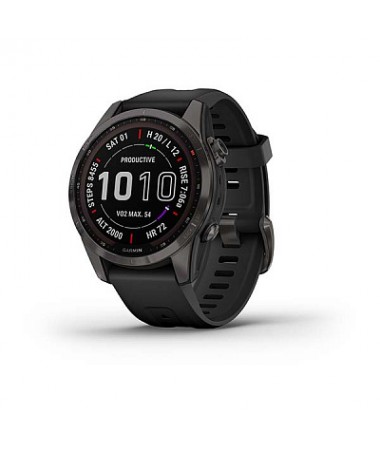 Garmin fēnix 7S Sapphire Solar Carbon Gray DLC Titanium with Black Band 010-02539-25