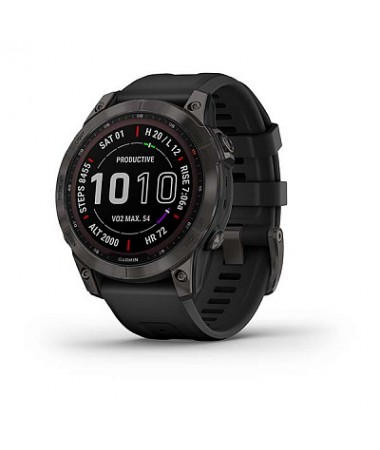 Garmin fēnix 7 Sapphire Solar Black DLC Titanium with Black Band 010-02540-35
