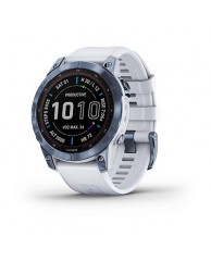 Garmin fēnix 7 Sapphire Solar Mineral Blue DLC Titanium with Whitestone Band,010-02540-25 