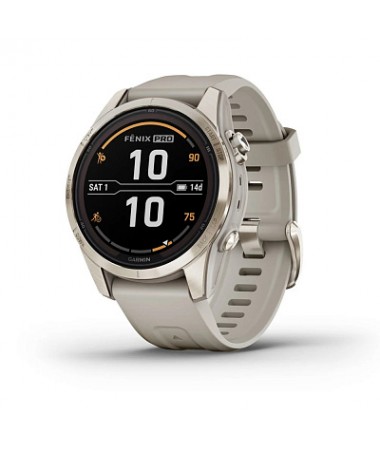 fenix 7S Pro – Sapphire Solar Edition золотавий зі світло-бежевим ремінцем 010-02776-15