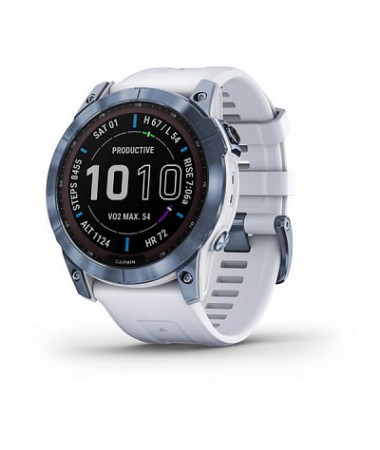 Garmin fēnix 7X Sapphire Solar Mineral Blue DLC Titan. with Whitestone Band 010-02541-15