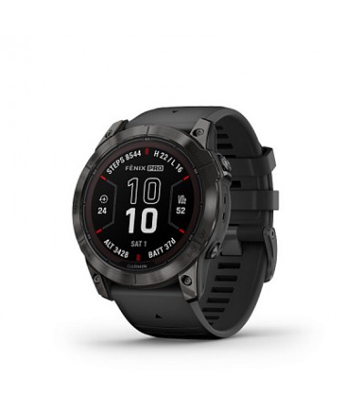 fenix 7X Pro – Sapphire Solar Edition карбоновий сірий титановий DLC з чорним ремінцем 010-02778-11