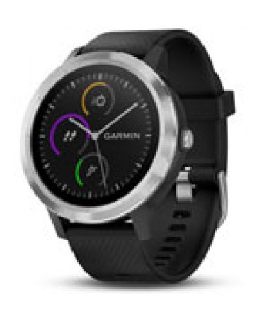 Официальные vivoactive 3 с черным силиконовым ремешком, stainless steel!