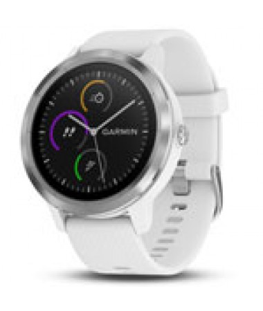 Официальные vivoactive 3 с белым силиконовым ремешком, stainless stee!